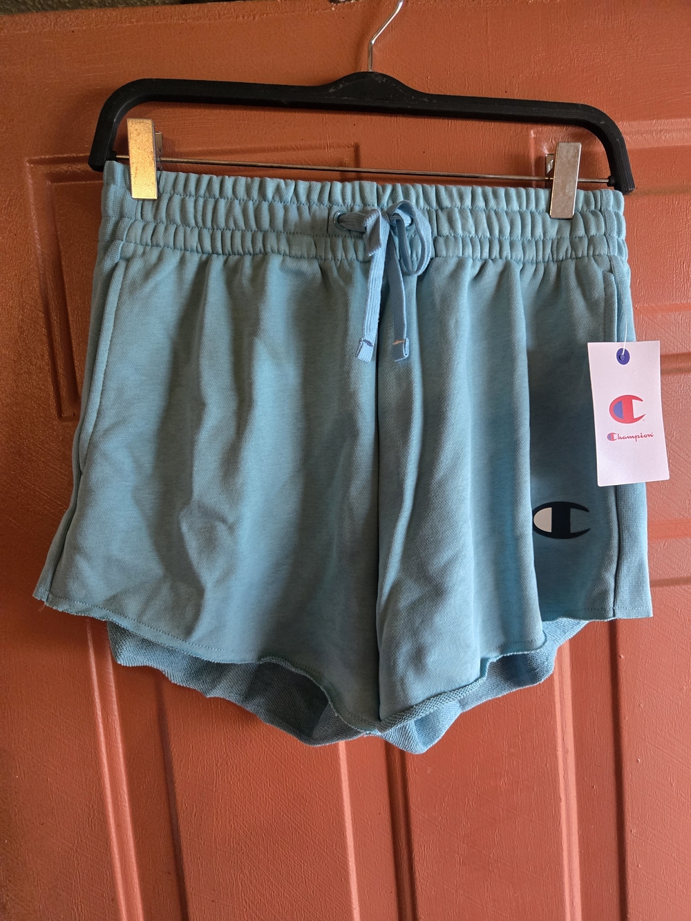 Champion Women's Teal Drawstring Lounge Shorts
